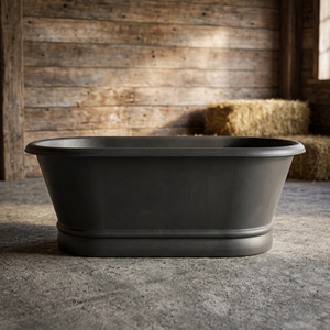 Bañera de vapor independiente de cobre, bañera irregular sin tapa, bañera ovalada para el hogar, la villa o el baño - I H C - Product Image 1