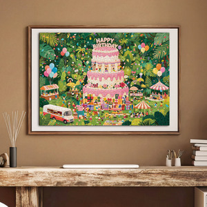 Puzzle de jardin Joyeux Anniversaire de 1000 pièces, puzzle en papier à chercher et trouver pour adultes, enfants, jeu familial, cadeau d'anniversaire, décoration intérieure - Product Image 5