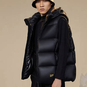 Black Shine <span class=keywords><strong>sans</strong></span> manches dame équestre vers le bas gilet utilitaire unisexe équitation bouffant gilet femmes gilets gilets avec cordon de serrage capuche - Product Image 3