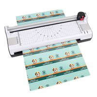 Laminateur A3 chaud/froid 6-en-1 conforme aux normes européennes avec largeur d'entrée de 330 mm, machine à plastifier à chaud/froid avec coupe-papier et arrondisseur de coins