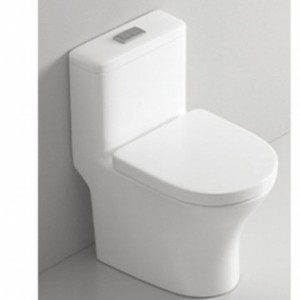 Inodoro Sifónico C012 Silencioso con Tubería Grande, Ahorro de Agua, Antiolores, Descarga con Dos Botones, Distancia entre Orificios de 300 mm - Product Image 1