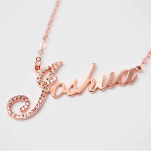 Collana con Pendente in Argento Pieno di Diamanti - Collana con Diamanti - Product Image 2