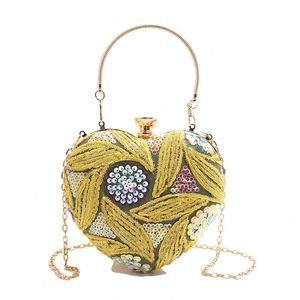 Women's 2026 Spring PU Single Strap Sequin Evening Bag with <b>Lock</b> Closure <b>Small</b> Size - Product Image 1