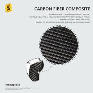 Es Dry Real Black pomello del cambio in fibra di carbonio coperchio del pomello del cambio automatico per Vw Passat T-Cross Polo Tayron <span class=keywords><strong>Tacqua</strong></span> - Product Image 4