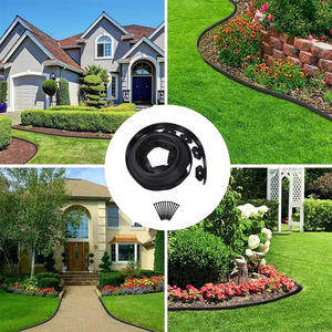 Included Easy Install <b>Plastic</b> Lawn <b>Edging</b> Wall Border <b>Garden</b> Landscape Kit No Dig <b>Garden</b> Fence Hardware - Product Image 5