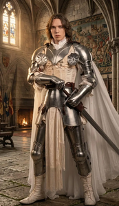 Ensemble d'armure médiévale en acier poli, fait main, armure complète traditionnelle, pour reconstitution historique - Product Image 2