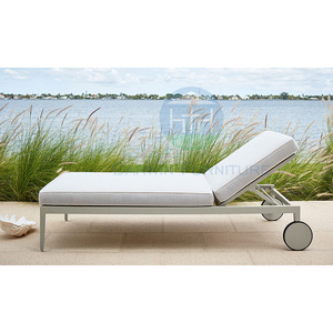 Chaise de lit de salon de piscine Darwin <span class=keywords><strong>avec</strong></span> <span class=keywords><strong>roue</strong></span> chaise longue <span class=keywords><strong>avec</strong></span> coussin confortable chaise de <span class=keywords><strong>plage</strong></span> d'hôtel au bord de la piscine mobilier d'extérieur - Product Image 5
