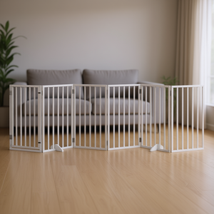 Recinto per Cani in Legno di Pioppo Bianco, Lunghezza 118,1 Pollici, Pieghevole, per Uso Interno - Product Image 2