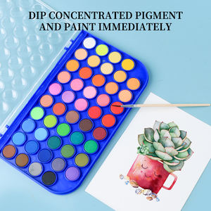 Juego de Pinturas de Acuarela Sólidas Giorgione <span class=keywords><strong>Factory</strong></span>, 48 Colores, Pintura de Acuarela para Papel y Lienzo con Pincel de Agua Gratis - Product Image 5