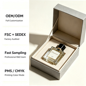 Boîte à parfum rigide personnalisée OEM avec insert en pulpe moulée - Solution d'emballage en carton biodégradable pour les marques de parfums - Product Image 2