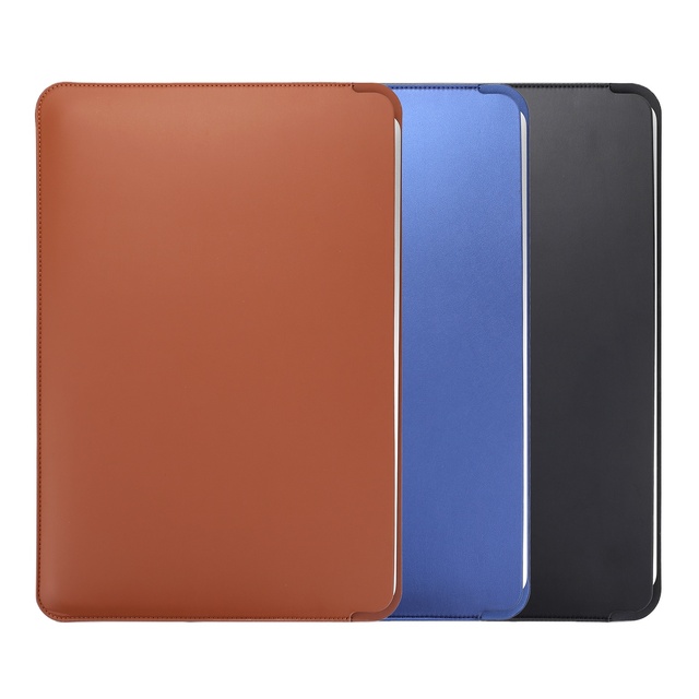 Factory Wholesale PU Leather Laptop Sleeve case for macbook Pro 14 Inch Protective Bags