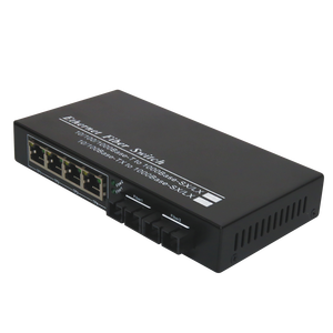 Convertidor de Medios de Fibra Óptica Gigabit de Venta Caliente, Transceptor de 20KM con 2 Fibras Duales + 4 RJ45, Conmutador de Red de Fibra Óptica - Product Image 5