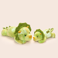 Bantal Boneka Triceratops Lucu, Mainan Dinosaurus Boneka Lembut, Bantal Peluk Tidur, Hadiah Plushie, Custom OEM