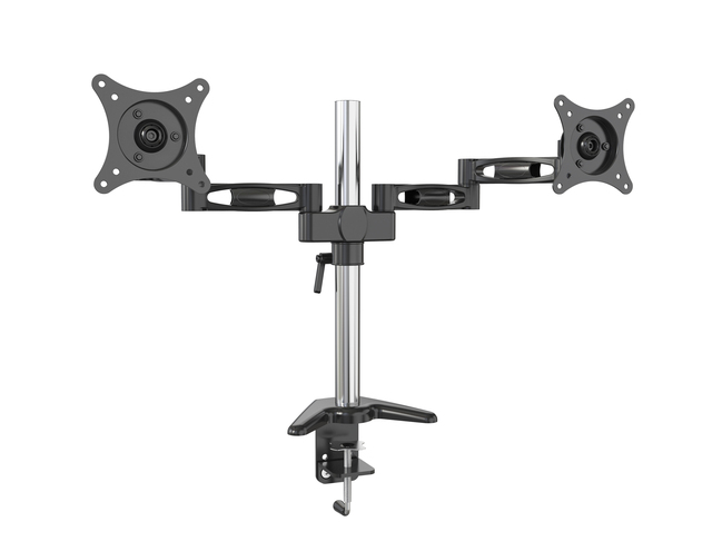V-mounts Dual Monitor Stand with Double Arms Height Adjustable 90 Degrees Tilt VESA 75/100 Compatible in Stock