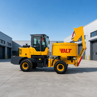 Truk Mixer Beton Multifungsi Self Loading Tipe Flat Mouth Pan untuk Produksi Beton Cepat