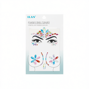 สติกเกอร์ติดหน้า ILAN ลายกลิตเตอร์ประดับเพชรหลากสีสัน สำหรับงานปาร์ตี้ - Product Image 1