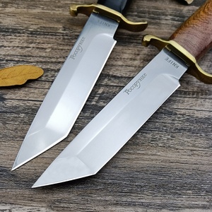 Couteau de chasse russe à lame fixe en bois, manche en bois, fabrication DIY OEM, pour la survie en camping, lame 7Cr13Mov, dureté 57HRC, longueur totale 22,4 cm, pour l'extérieur - Product Image 3