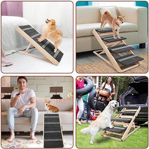<span class=keywords><strong>Wooden</strong></span> <span class=keywords><strong>Dog</strong></span> Ramp Pet <span class=keywords><strong>Steps</strong></span> 2 in 1 Foldable <span class=keywords><strong>Dog</strong></span> Stairs Pet Ladder For <span class=keywords><strong>Bed</strong></span> and Car - Product Image 3