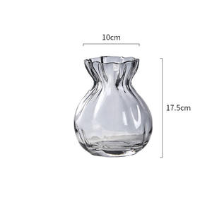 घरेलू सजावट के लिए घर के उपयोग के लिए हल्के लक्जरी और न्यूनतम ग्लास पारदर्शी vase - Product Image 6