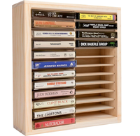 Support de cassette en bois personnalisé, support de cassette en bois pour 40 cassettes, étagère de rangement en bois, boîte de rangement en bois