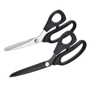 Stainless Steel Tailor Scissors 9.5 Inch Black Straight Head For Home Use - Product Image 2
