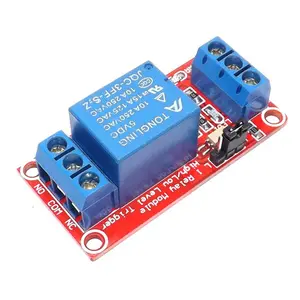 1-דרך מודול ממסר עם בידוד optocoupler תומך ברמה גבוהה ונמוטת מפעיל ממסר 1 דרך לוח הרחבה 5v