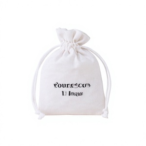 Sacs à cordon en coton personnalisés pour bijoux, mini-sacs d'emballage de produits, accessoires de marquage, événements marketing, Potli - Product Image 3