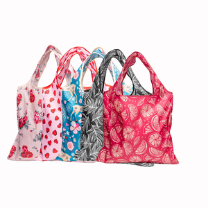 Durable Custom Eco Recyclable Nylon Waterproof Polyester Reusable Folding Shopping <b>Bag</b> Unisex Manufactured Professional <b>Bag</b> - Product Image 1