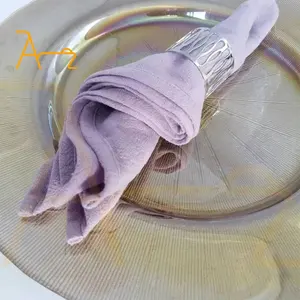 Luxury hotel restaurant dinner linen napkin purple cotton table cloth wedding custom napkins with logo