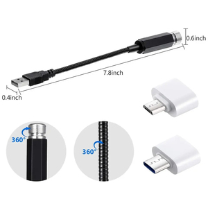 Projecteur LED USB <span class=keywords><strong>Ciel</strong></span> Étoilé pour Voiture, Accessoire Décoratif Intérieur, Lampe de Plafond pour Voiture, Lumière Étoilée 12V Rouge Bleu, Vente Chaude - Product Image 4