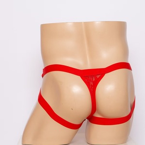 Sous-vêtements sexy pour homme, caleçons en dentelle, taille basse, rouges, floraux, transparents, pour la chambre. - Product Image 3