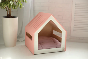 Maison moderne personnalisée pour animaux de compagnie, belle caisse de meubles pour chien en rose corail, cage d'intérieur pour chien et chat - Product Image 4