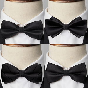 Pajarita de boda para hombre con patrón de color sólido, <span class=keywords><strong>traje</strong></span> de padrino de poliéster a la moda en negro, rojo, <span class=keywords><strong>azul</strong></span> para banquetes y Bodas de <span class=keywords><strong>novio</strong></span> - Product Image 2