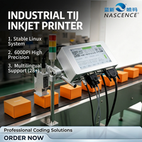 Nieuwe High Speed TIJ 2.5 Inkjet Printmachine Automatische Datumcoderaar 25,4 mm 12,7 mm Voedselverpakkingsproductielijn CE-gecertificeerd