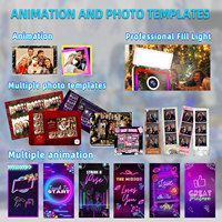 Dernière version 2026 Photobooth Miroir Magique avec Plateau d'Impression, Écran Tactile 21,5 Pouces, Machine Photobooth Miroir Selfie pour Mariages et Événements