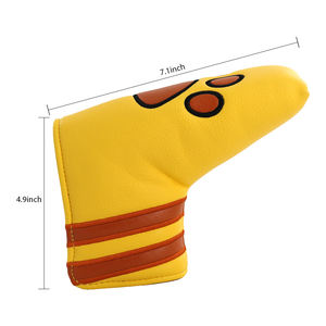 Современный хит продаж: водонепроницаемый чехол для клюшек для гольфа из искусственной кожи с 3D вышивкой логотипа и магнитной застежкой, забавный индивидуальный дизайн для клюшек-маллетов и паттеров. - Product Image 2