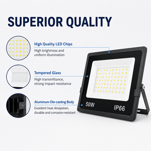 Faro LED 50W 100W 200W IP66 Antipolvere per Illuminazione di Grandi Spazi Industriali, Magazzini, Parchi Logistici - Product Image 3