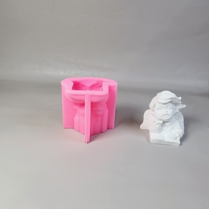 Moldes de fundición de resina hechos a mano para adornos decorativos de estilo DIY Ins, herramientas de escritorio de silicona para pastel Angel W0688 - Product Image 1