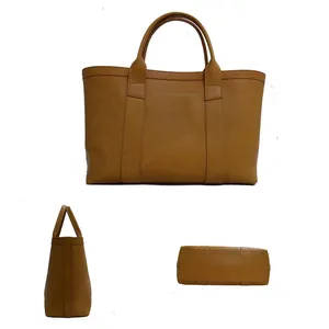 New arrival Italian leather handbags vintage celebrity tote leather bag plain brown leather tote bags