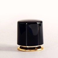 Tapa de Perfume Cilíndrica Negra de Plástico ABS Clásica, Portátil y Ecológica, con Pulverizador de Bomba de 15 mm para Decoración de Botellas, Venta al Por Mayor Personalizada