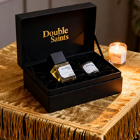 Fabricant de flacons de parfum vides de luxe, 50 ml, 100 ml, 30 ml, flacon de parfum vide carré avec atomiseur, flacon de parfum vide élégant avec bouchon noir