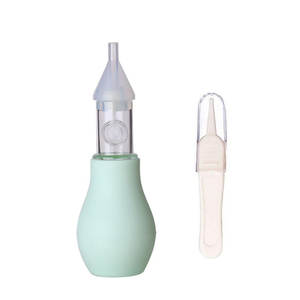 Venta al por mayor de fábrica, aspirador <span class=keywords><strong>Nasal</strong></span> de silicona Manual para bebés, inhalador y limpiador con Clip, producto a prueba de bebés - Product Image 3