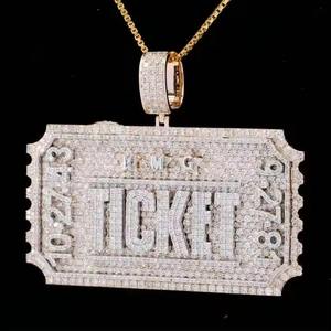 Colgante de lujo con diamantes de moissanita estilo hip hop, joyería personalizada, regalo elegante para fiestas - Product Image 2