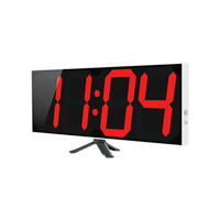Jam Dinding Digital LED Pintar dengan 30 Alarm, Penghitung Waktu Mundur, Sinkronisasi Wi-Fi, Dukungan Penyesuaian Waktu Musim Panas, Gerakan Elektronik & Penggunaan Kantor