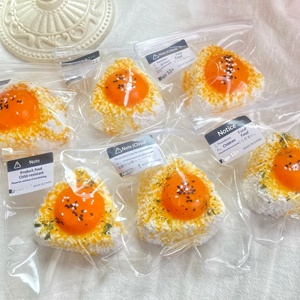 Juguete Sensorial Kawaii Burst Cream Sensation, Bola de Arroz con Huevo Salado Realista de TPR, Mochi Suave para Descomprimir, Juguete de Simulación para Niños - Product Image 6