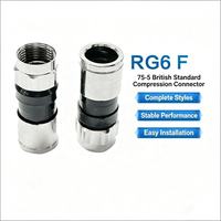 Connecteur de compression RG6 durable étanche mâle-femelle pour câble coaxial RG59 RG11 TV Satellite CATV extrudé fileté à sertir