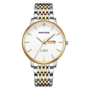 นาฬิกากลไกอัตโนมัติของผู้ชายนาฬิกาข้อมือธุรกิจสแตนเลสสองหน้าปัดเรืองแสงกันน้ำ - Product Image 4