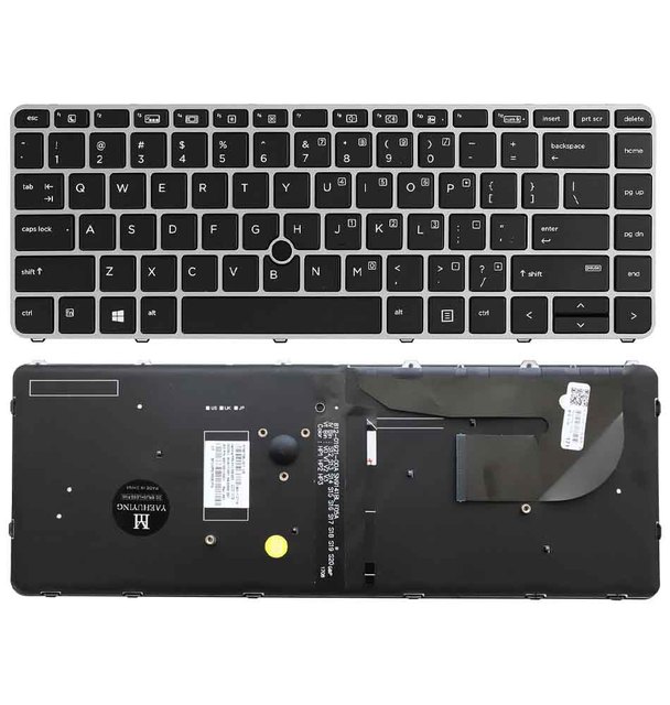 New Silver Frame Backlit Keyboard for HP EliteBook 840 G3/G4 745 G3/G4 848 G3 USB Interface Not with Pointer