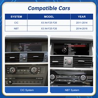 Autoradio compatible CarPlay sans fil, écran Linux haute définition 10,25/12,3 pouces pour BMW X3/X4 11-16