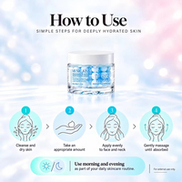 Crème Visage OEM Personnalisée 60g aux Perles de Vitamine B5 Bleues, Apaisante, Réparatrice et Hydratante pour Peaux Sensibles